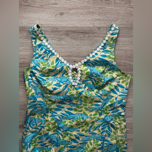 NWT Lilly Pulitzer Women’s Mimosa The Everglades Alligator Shift Dress - Size 8 - Picture 2 of 8